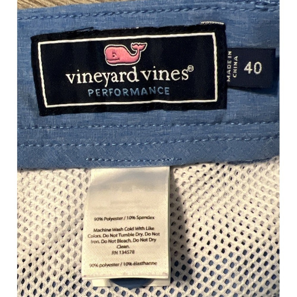 Vineyard Vines Breaker Performance Unlined Blue Board Shorts Size 40x8.5 - Picture 8 of 8